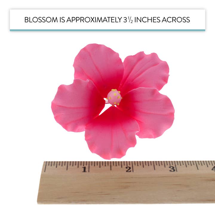 Global Sugar Art - Wholesale Cake/cupcake topper - Hibiscus Sugar Cake Flowers, Pink Tropical Sugar Flowers, by Global Sugar Art3