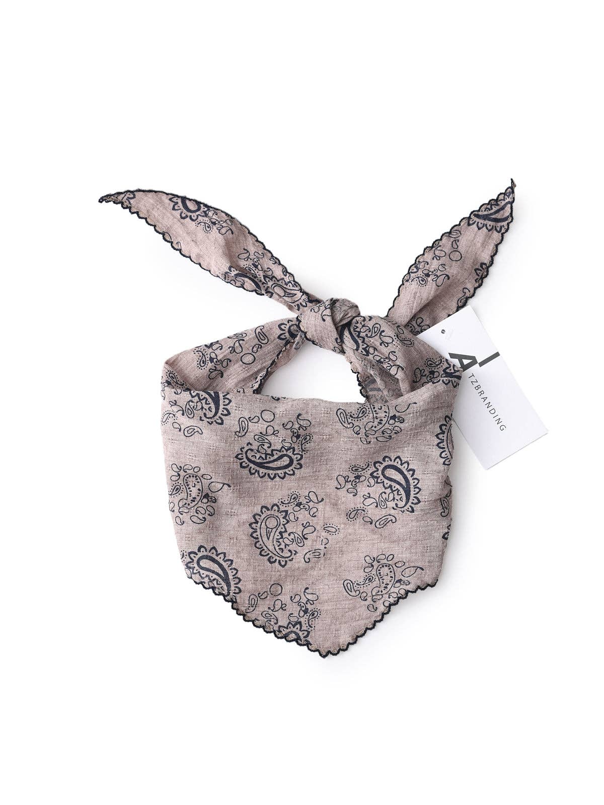 Funkyrel® Atzbranding Limited – Großhandel Schal – Damen – Scarvii - Dreieckstuch mit Paisleymuster und Spitzenrand5