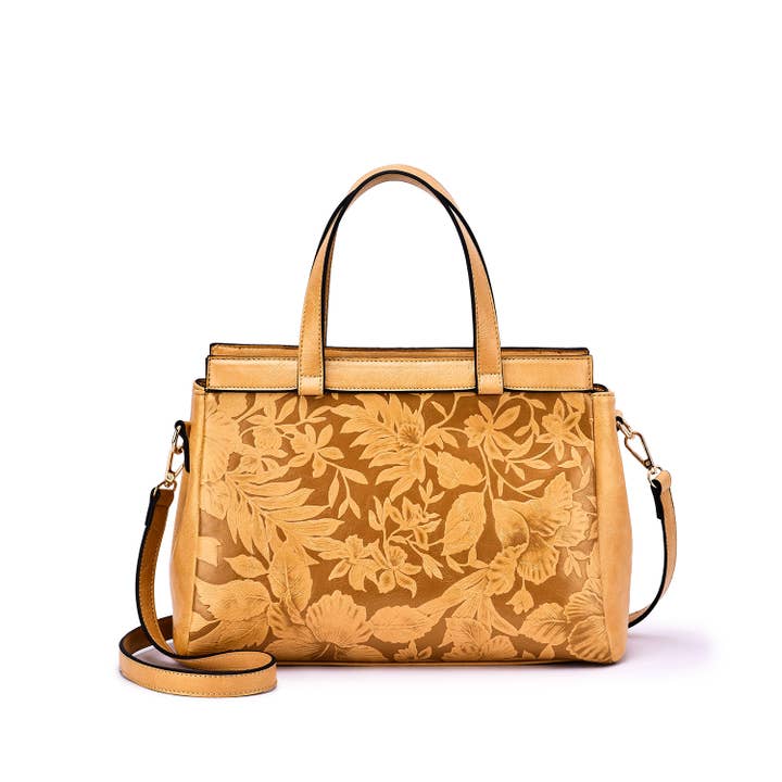 Mellow World – wholesale Satchel – Women's – Salome 3D Embossed Floral Satchel