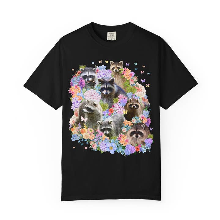 Colorful Raccoon Tee for wholesale by Opal and June