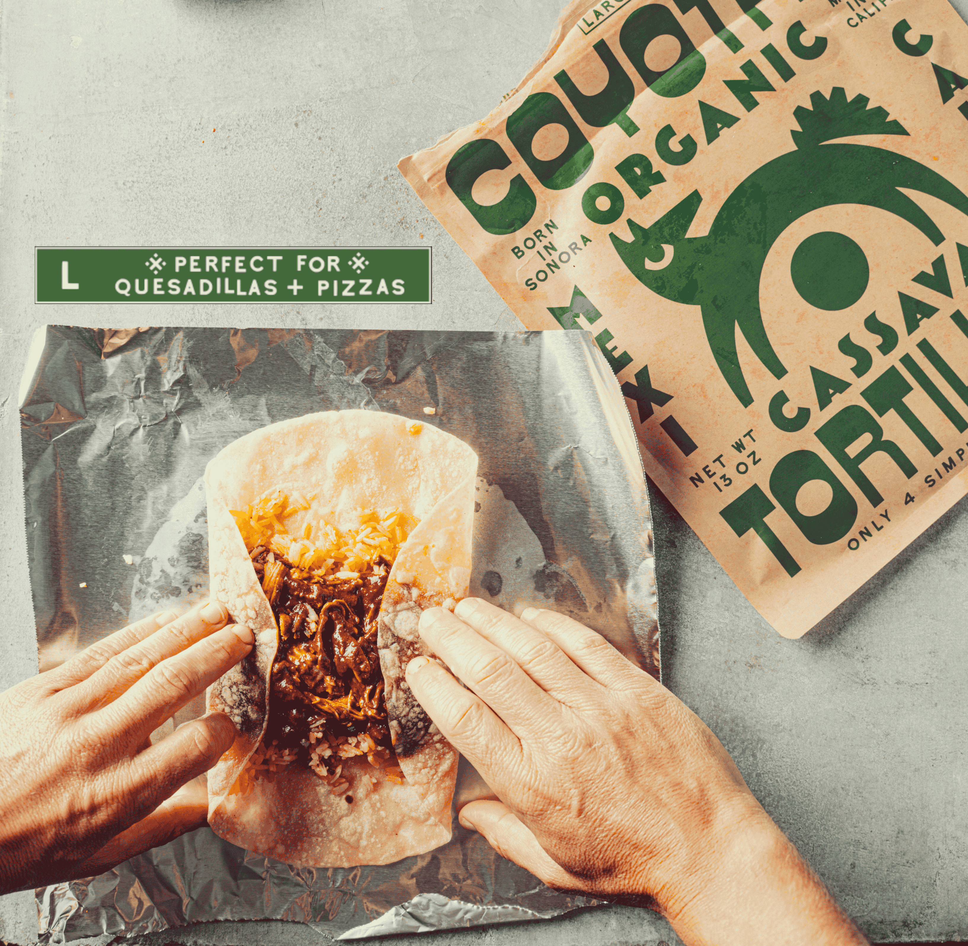 COYOTAS - Wholesale Bread/Tortilla - Organic Cassava Tortillas LARGE (9")2