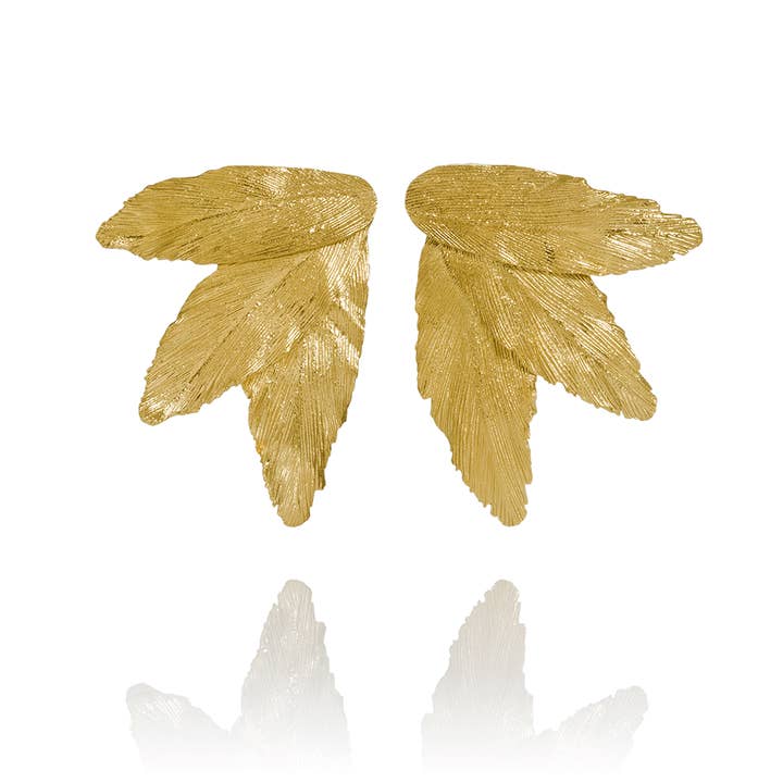 Falcon Ohrringe 18k vergoldet 925 Sterling Silber für den Großhandel von AURUM by Guðbjörg