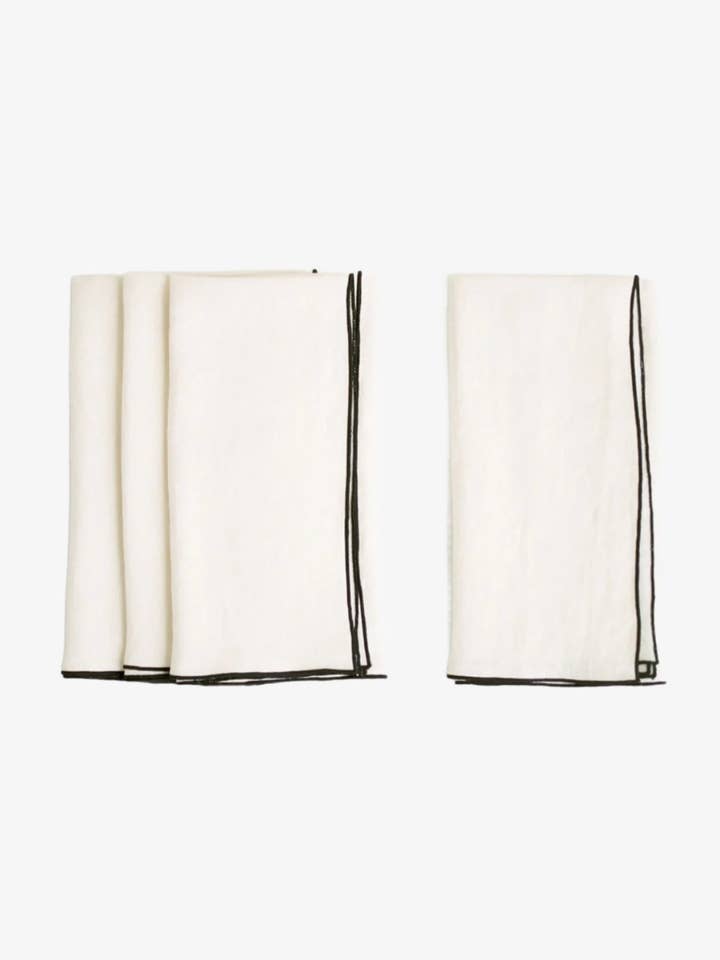 Serviettes en lin délavé – Vente à l'unité pour la vente par borrowed BLU