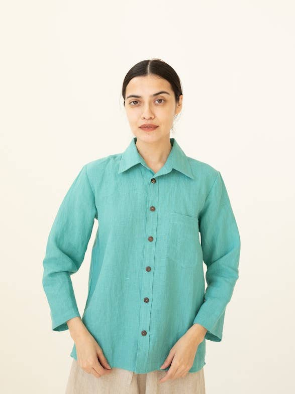VIKOLINO - Wholesale Button Down Shirt - Women's - Linen Basic Shirt9