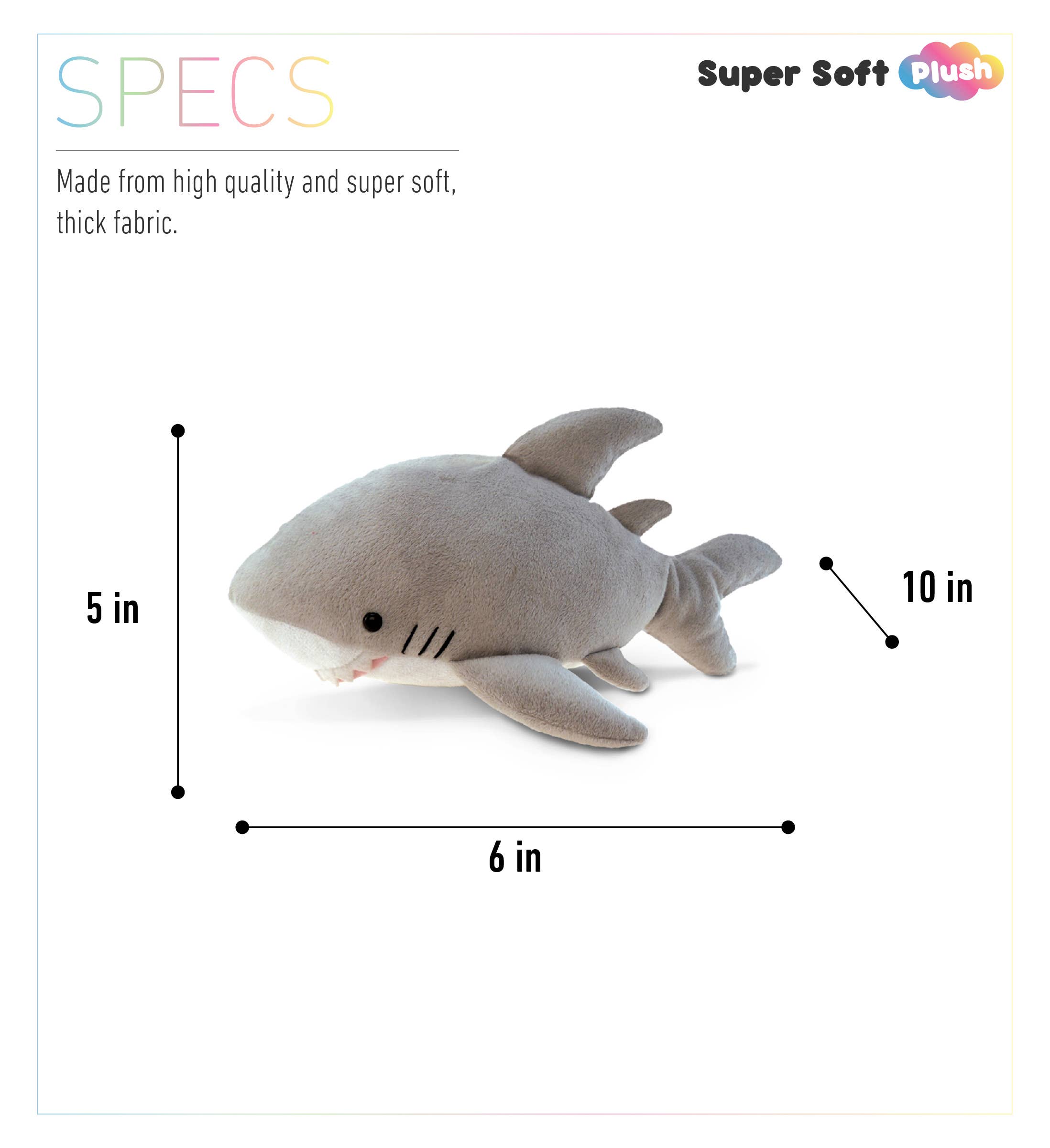 Cota Global - Wholesale Stuffed/Plush Toy - Kids & Baby - 6" Plush - Shark2