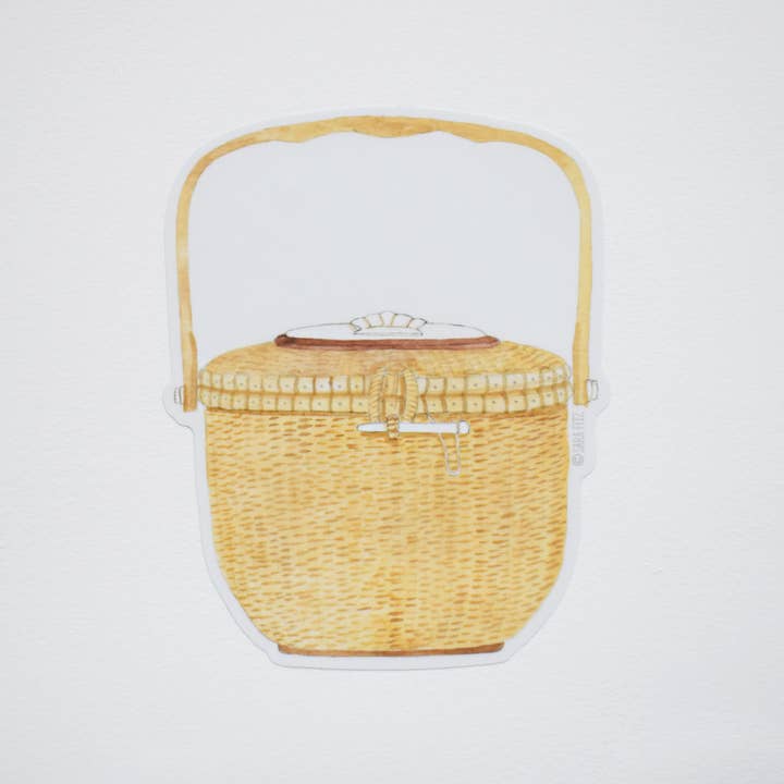 Nantucket Basket Sticker for wholesale by Sara Fitz