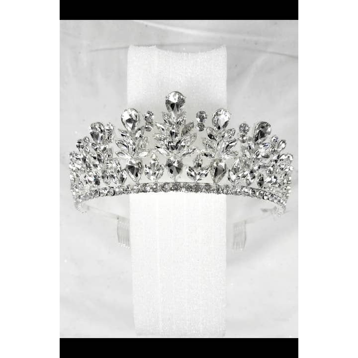 Chicas - Wholesale Tiara - Women's - Metal tiara with jewel rhinestones, one size fits all HT9711