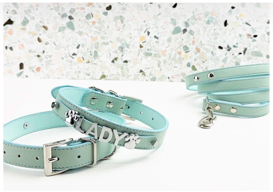 House of FurBaby - Wholesale Pet collar – Cat/dog - Sniffany Blue Chrome Personalizable Pet Collar1