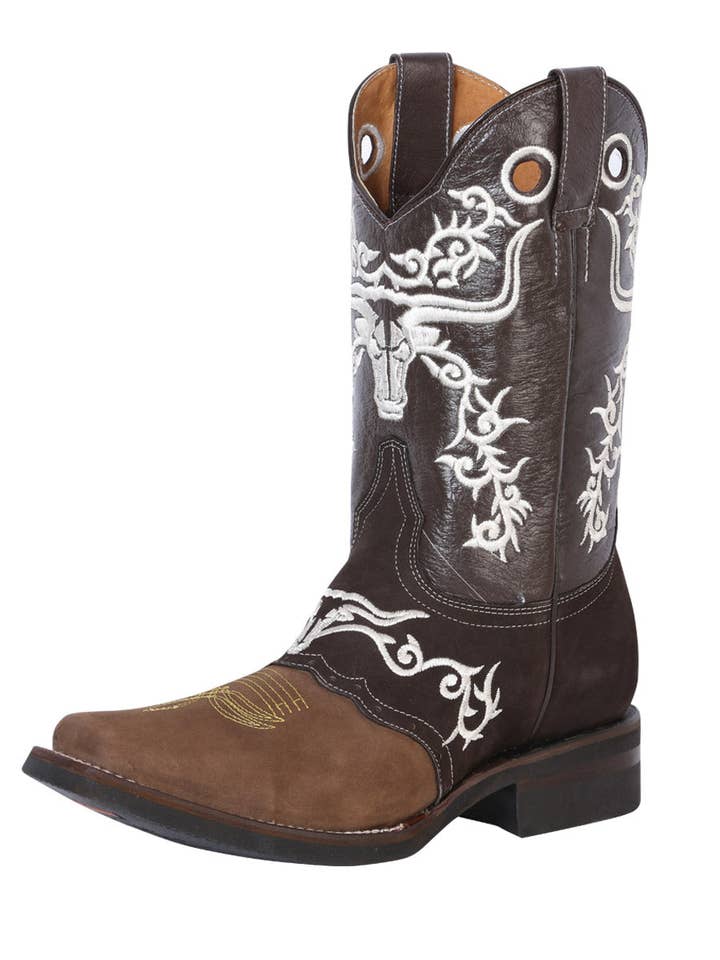Rodeo Laars Gek Bruin/Donkerbruin met Borduursel voor wholesale door Conejo Western Wear