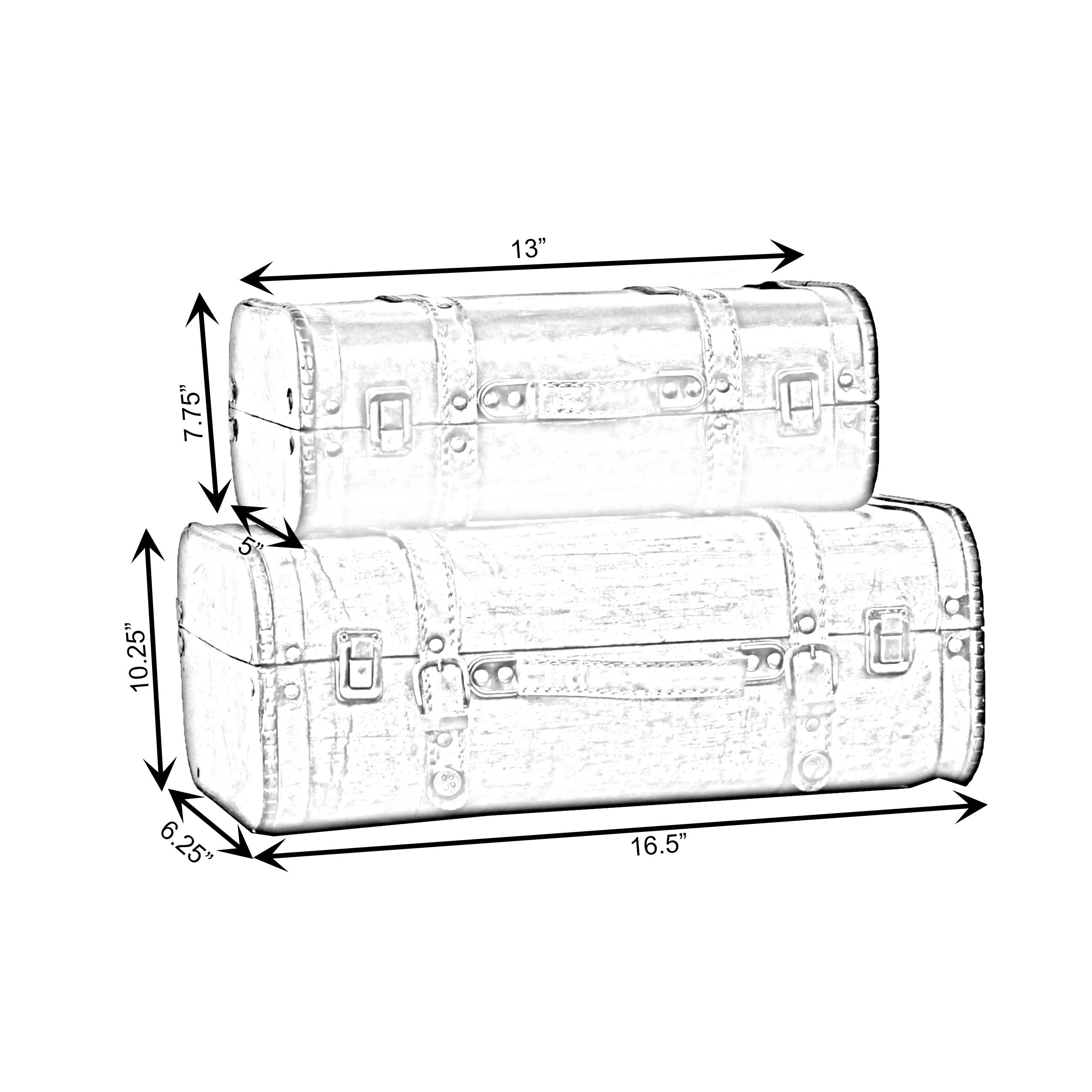 Quickway Imports - Wholesale Luggage - 3 Colored Vintage Style Luggage Suitcase and Trunk5