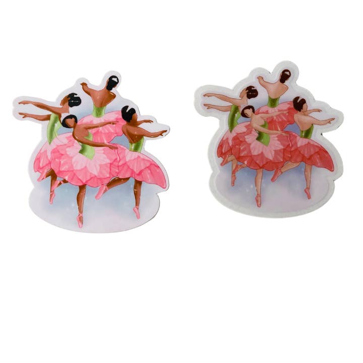 Nutcracker Waltz of the Flowers Sticker, 2.9" x 3" for wholesale by Denali & Co.