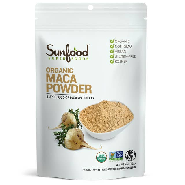 Sunfood Superfoods - Wholesale Protein/Superfood Powder - Maca Powder, 8oz, Organic