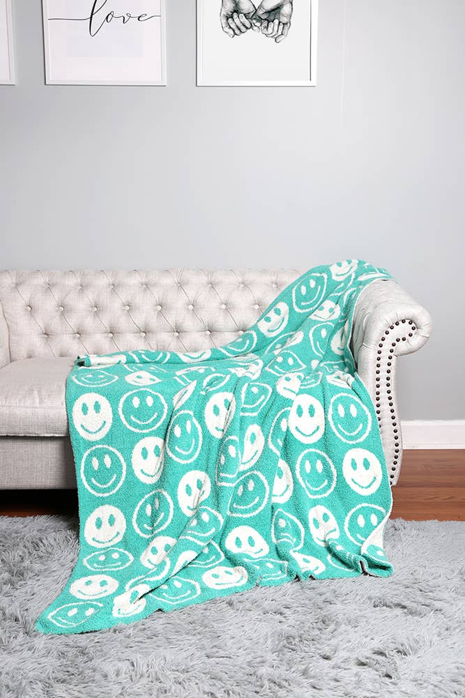 Hana - Wholesale Throw Blanket - Luxury Soft Happy Face Throw Blanket6