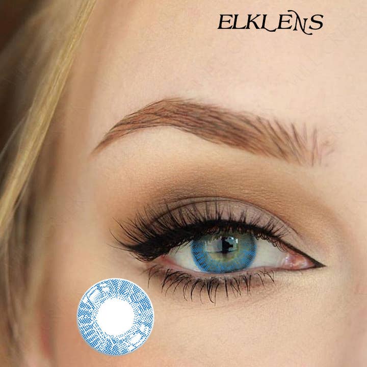 ELKLENS Featured Series Macaron Blue Colored Contact for wholesale by ELKLENS