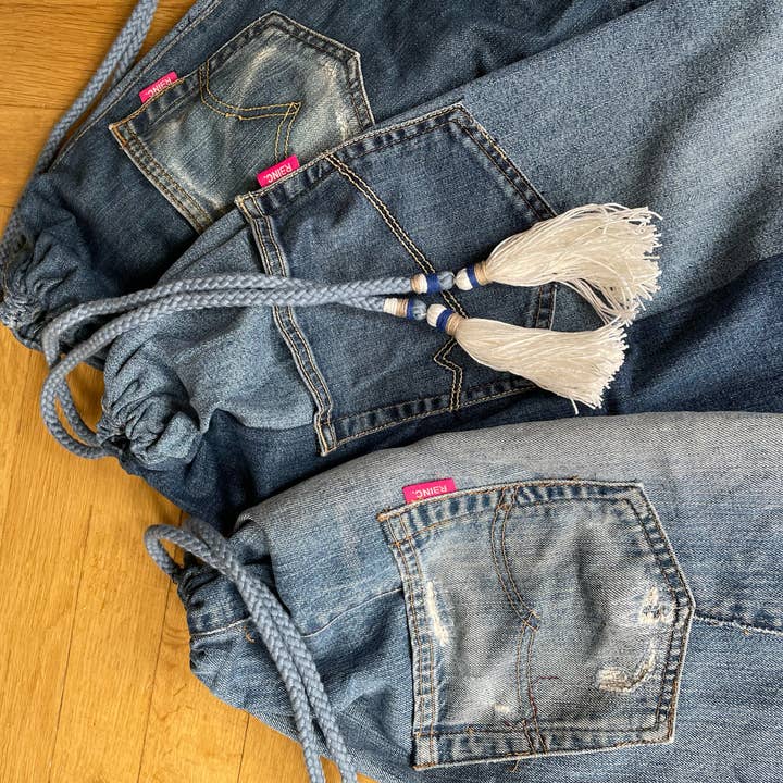 reinc. - Wholesale Yoga Bag - Denim yoga mat bag, blue, recycled7