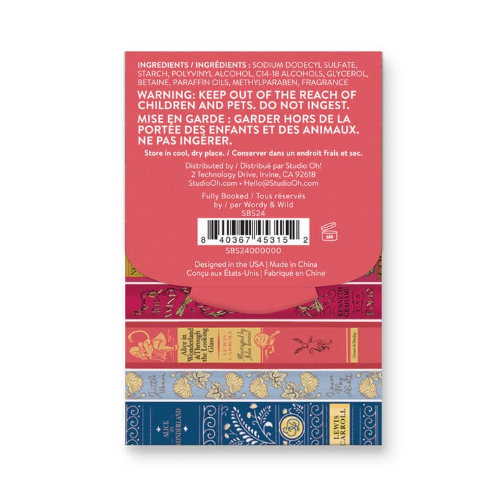 Studio Oh! - Wholesale Hand Soap/Wash - Fully Booked Single-Use Soap Sheets - Bookish3