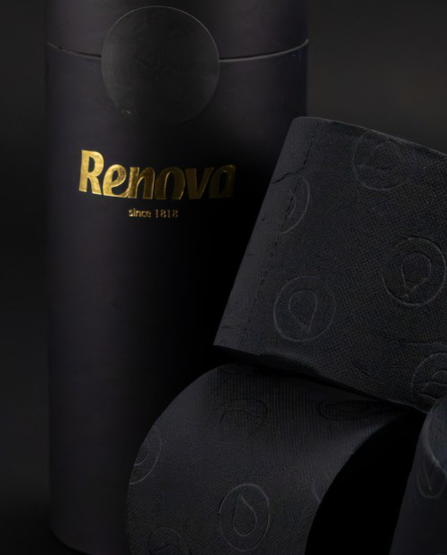 Renova – wholesale Toilet paper – Toilet Paper Renova Tubo Gold Black 3 Rolls1