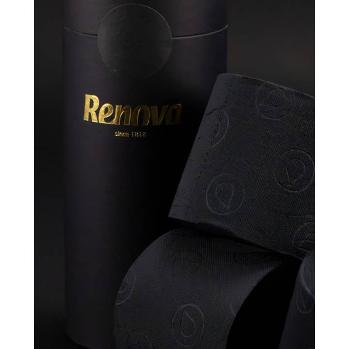 Renova - Wholesale Toilet Paper - Toilet Paper Renova Tubo Gold Black 3 Rolls1