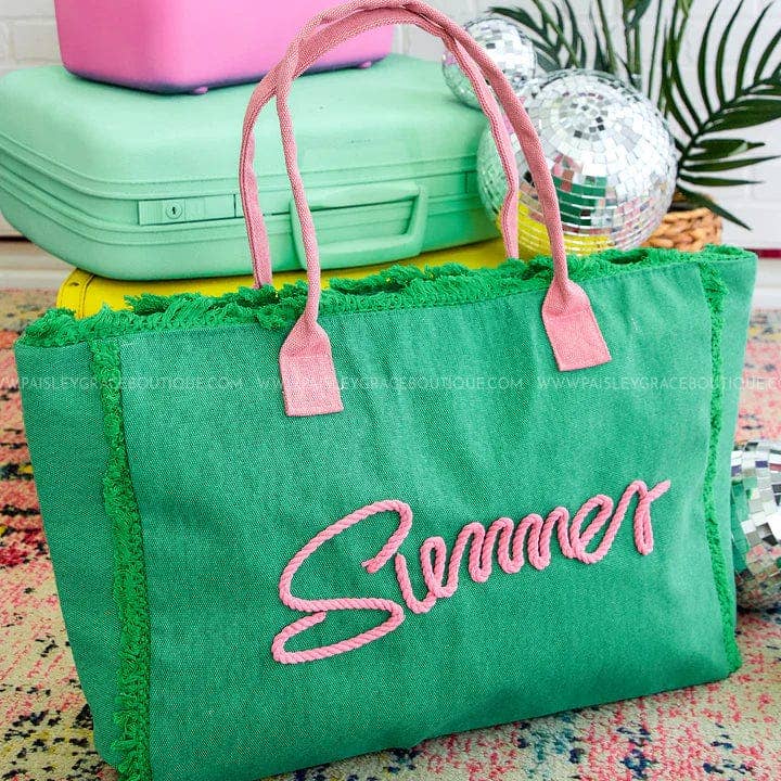 MiMi Wholesale - Wholesale Tote Bag - Women's - MB0204 Sewn Rope Summer Letter Fringe Tote Bag3