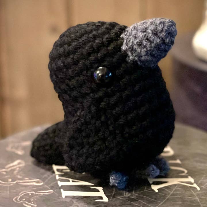 TOMOPOD LLC - Wholesale Decorative Tabletop Object - Crochet Crow Plush, Goth Father's Day Gift,Home Decor0