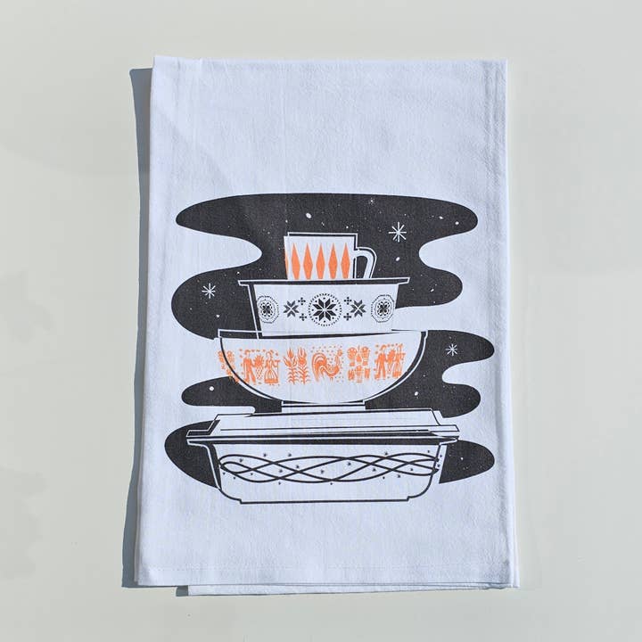 JoRetro - Wholesale Tea Towel - Pyrex Tea Towel Bundle - One of Each Design - Quantity 8