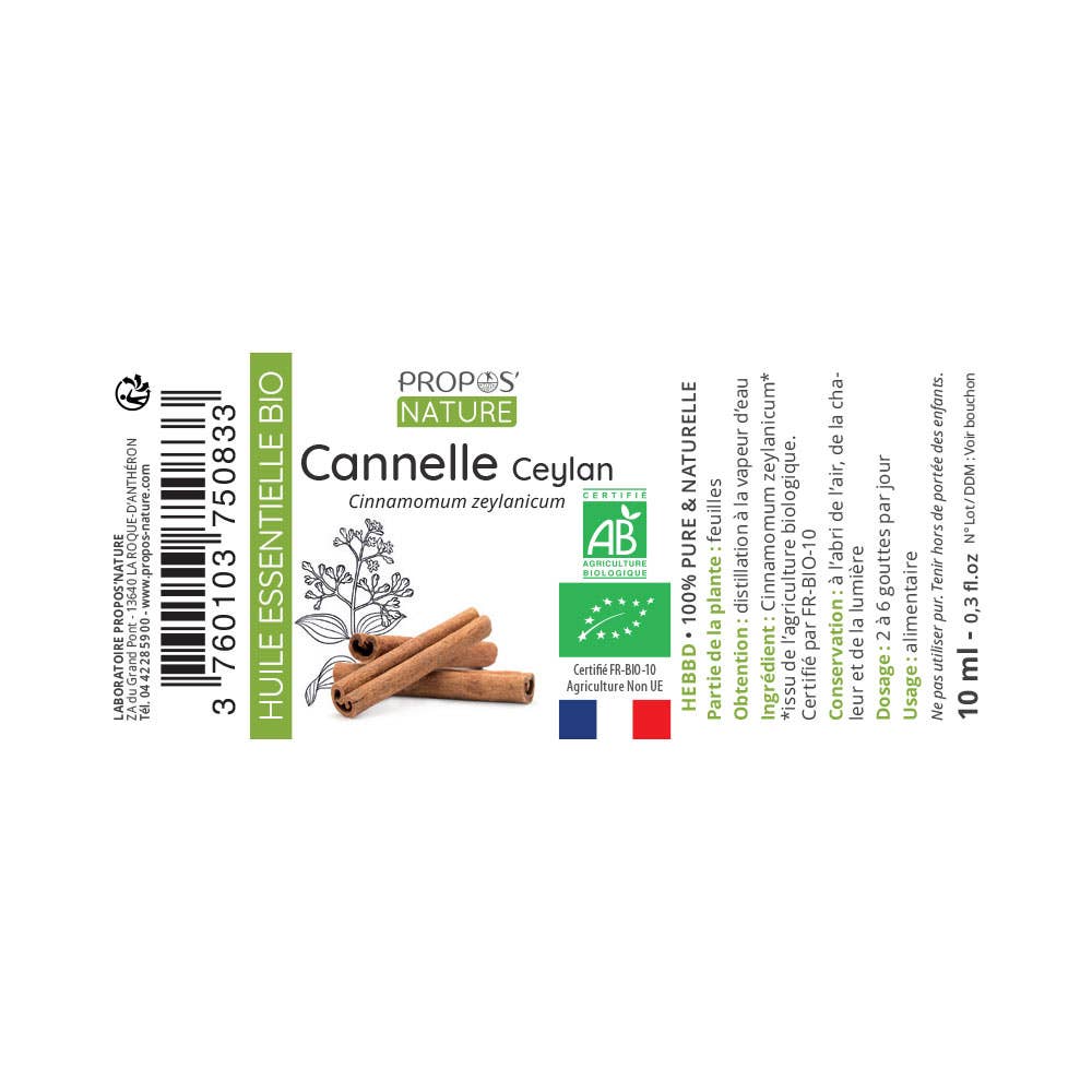 Propos'Nature - Vendita all'ingrosso Olio essenziale - Olio Essenziale Biologico di Cannella di Ceylon 10 ml8