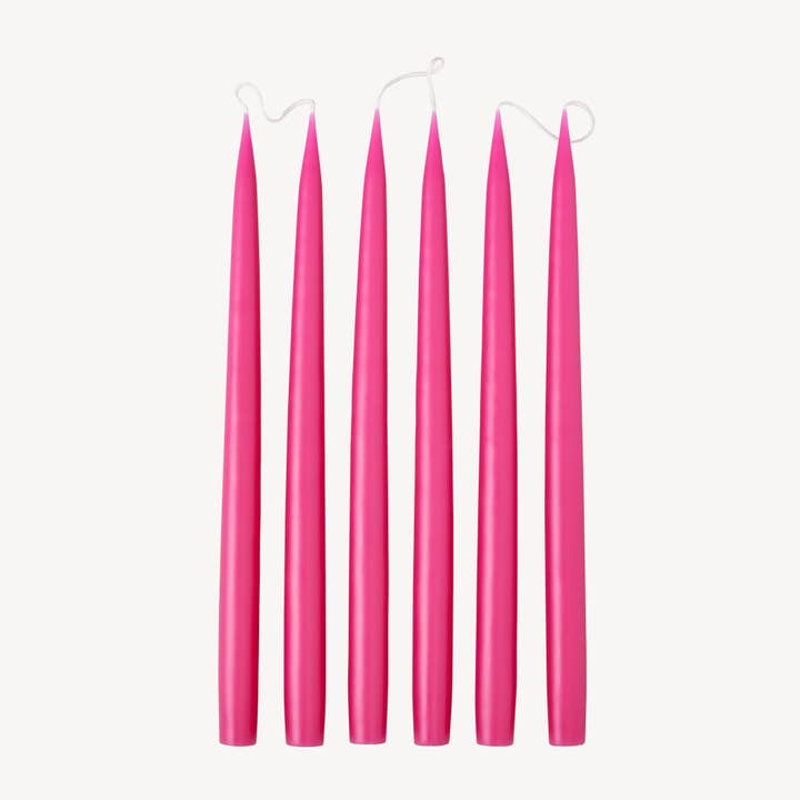 Box of 6 Candles - Taper 35 - Light Cherry for wholesale by Candle Flair