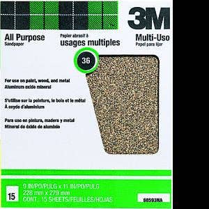 3M 88593NA 9" X 11" 36D ALOX SCHLEIFPAPIER 15ST 17172 für den Großhandel von FIXTUREDISPLAYS