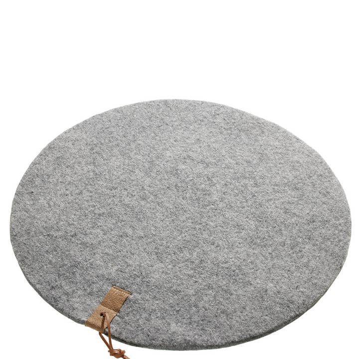 Lübech Living - Vente Coussins de chaise - Coussin en laine Zero Waste, gris