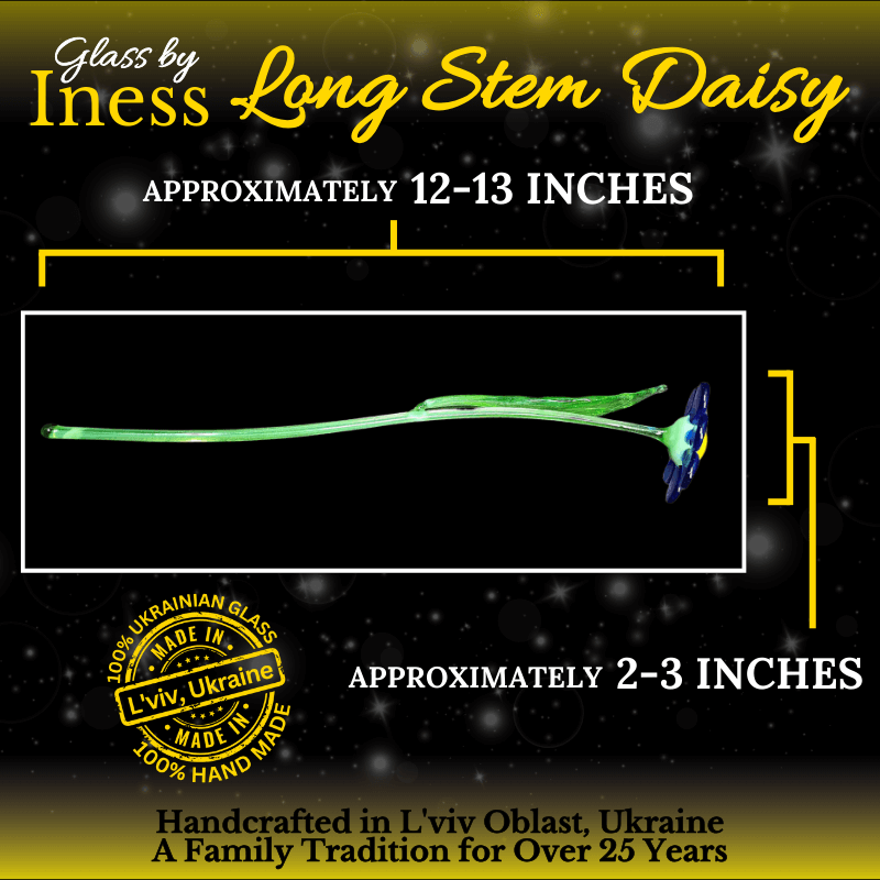 Glass by Iness - Wholesale Artificial Flowers - White Glass Daisy - Handcrafted Long Stem Flower4