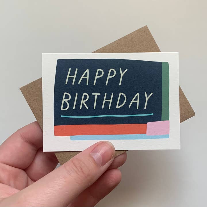 Tiny Enclosure Card - Happy Bday Grid per la vendita all'ingrosso da parte di allie biddle