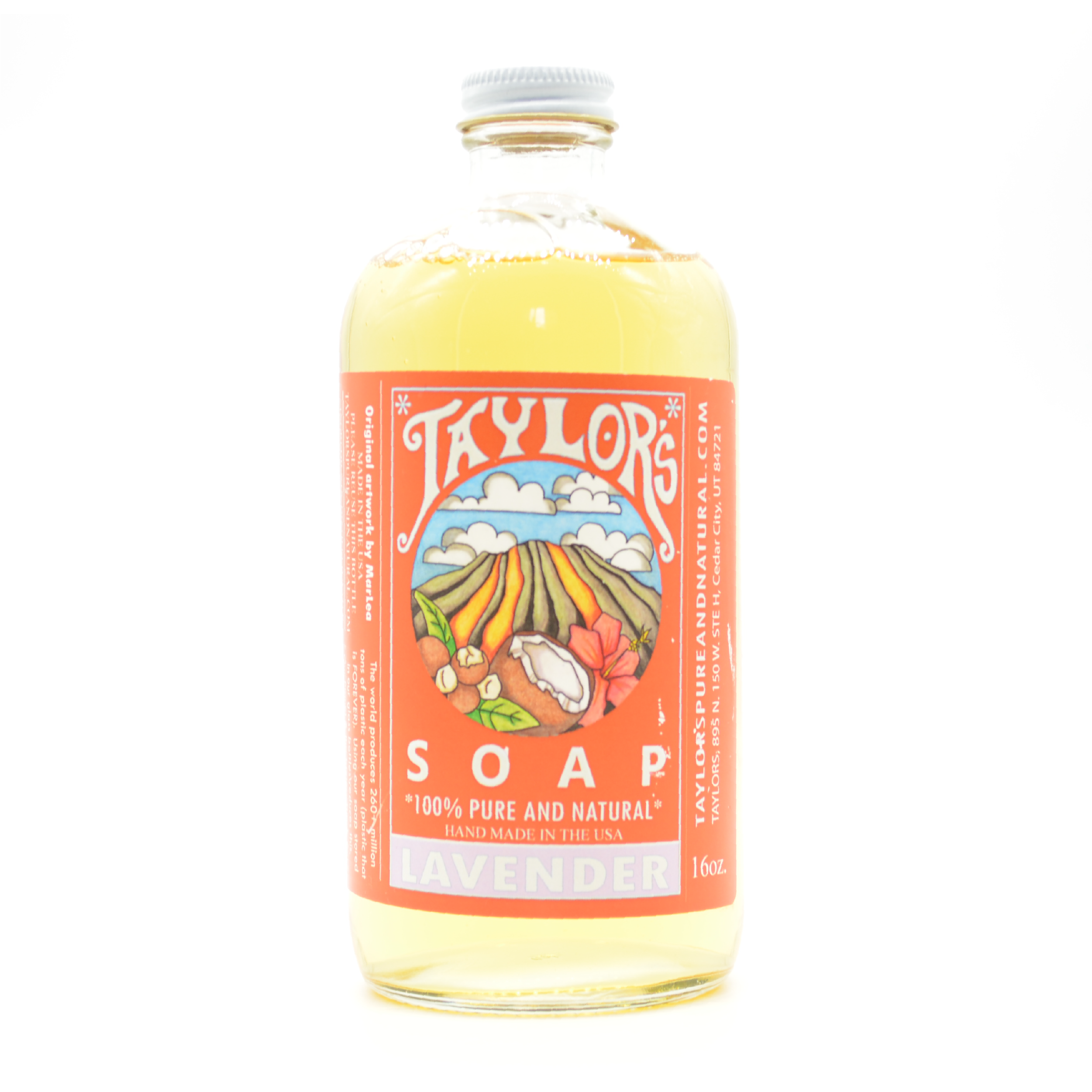 Taylor's Naturals - Wholesale Liquid Laundry Detergent - Liquid Castile Soap * All Natural - Glass Bottle 16 oz0