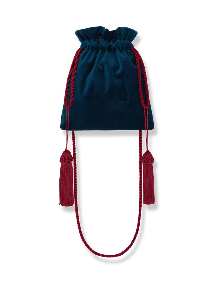 POWER POUCH - VELVET MIDNIGHT BLUE / RED for wholesale by Angie Power