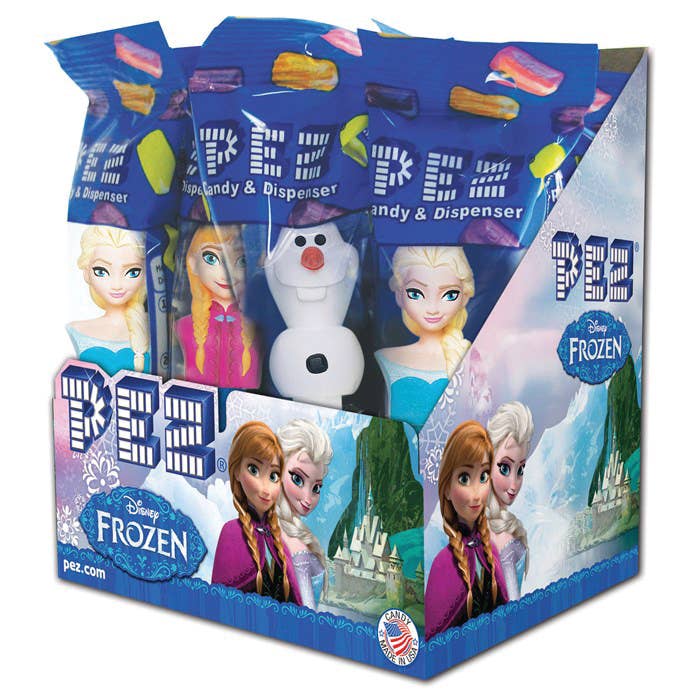 Grandpa Joe's Candy Shop - Wholesale Retailer display – Food & Drink - Frozen 2 PEZ Candy, Poly Bag, 12ct Display