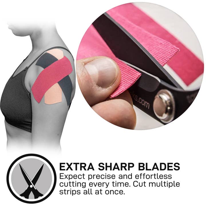 Tape Geeks - Wholesale First Aid Kit - Stainless Steel Non-Stick Kinesiology Tape Scissors