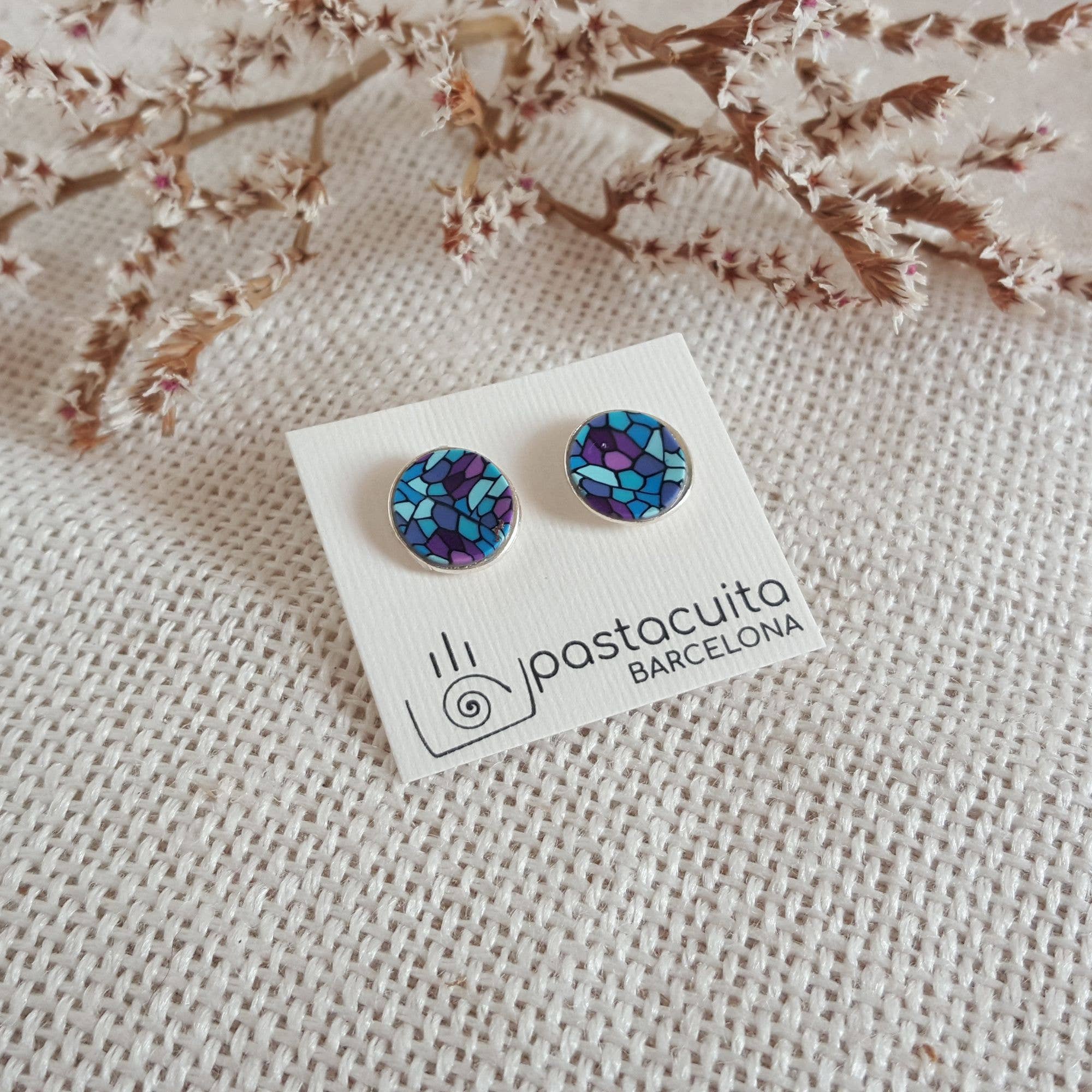 PASTACUITA - Wholesale Knopjes/oorstekers - Handgemaakte ronde oorstekers in Gaudí-stijl uit Barcelona7