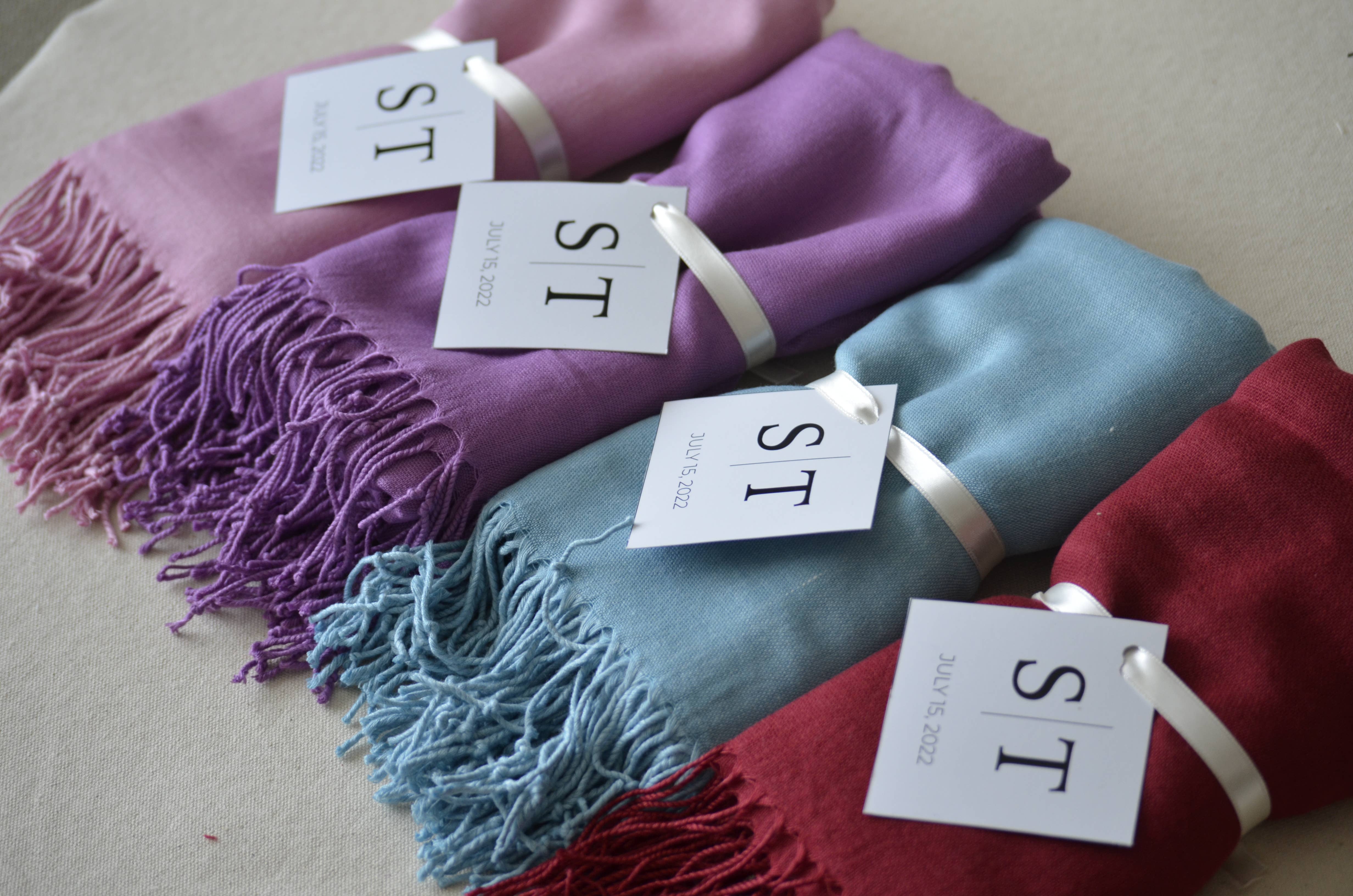 Uniq Favors - Vente Écharpe – femme - Pashmina Shawl Wedding, Faveur de douche nuptiale, foulards en vrac6