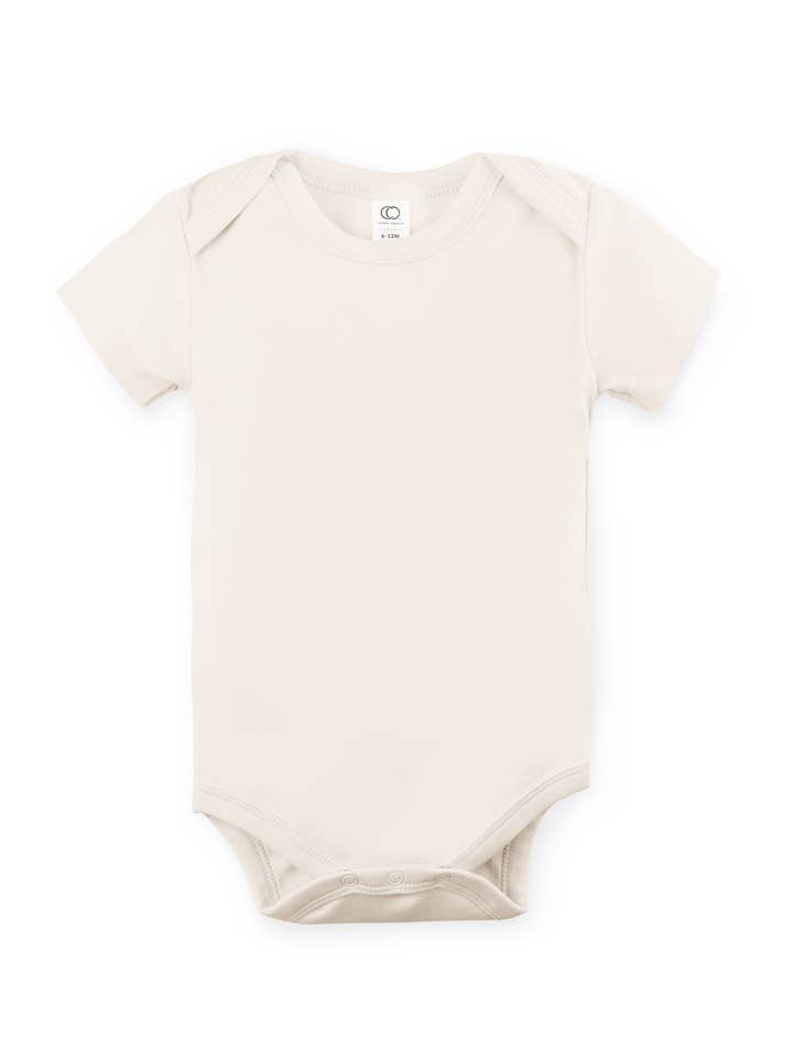 Colored Organics - Wholesale Bodysuit (Non-Footed) - Baby - Organic Baby Short Sleeve Classic Bodysuit - Natural