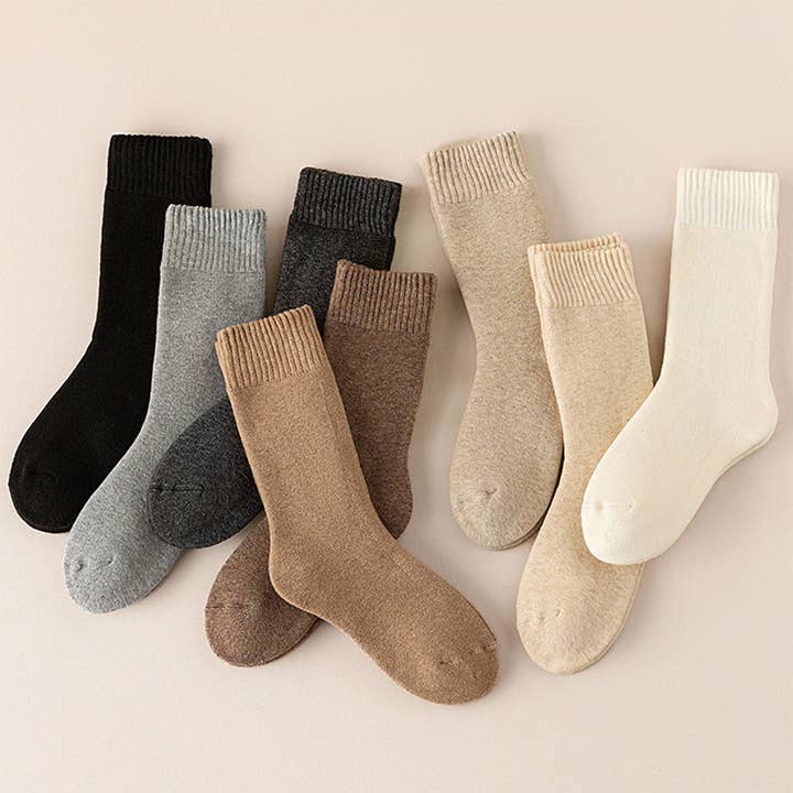 ACCITY - Wholesale Socks - Women's - IMITATION CASHMERE SOFT COZY CREW SOCKS WINTER_CWMS0282