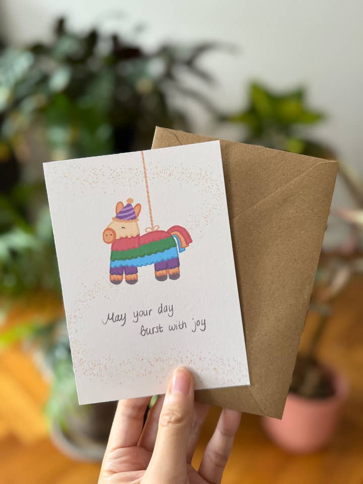 Birthday Greeting Card - Piñata for wholesale by Chumi Studio