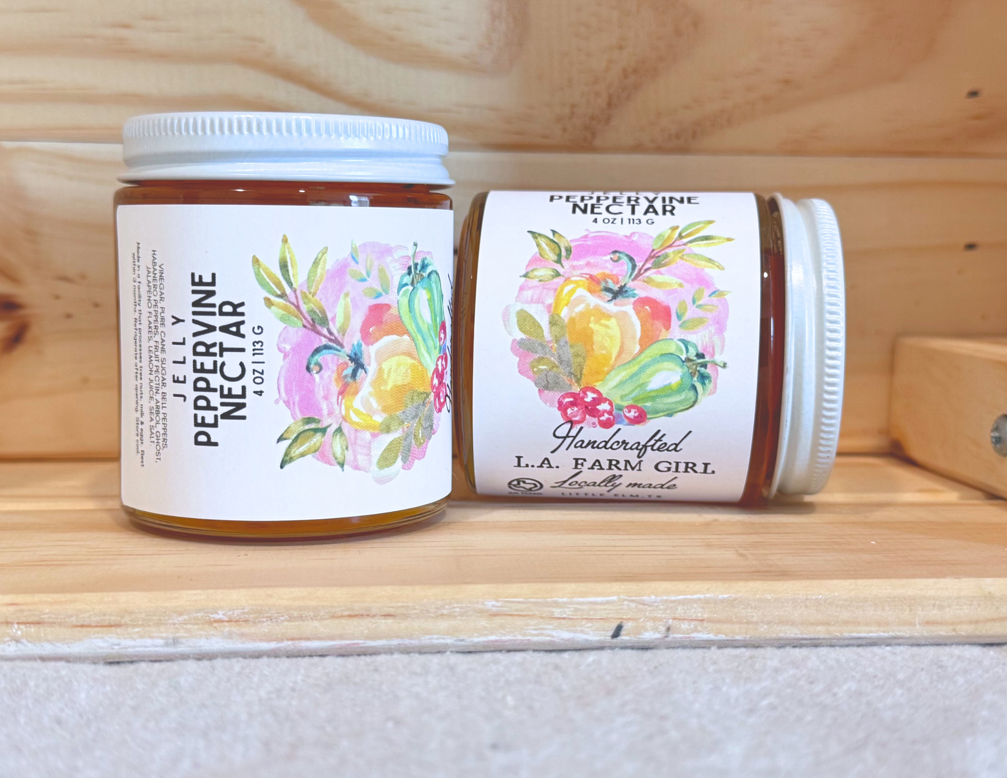 LA FARM GIRL - Wholesale Jam/Jelly - Peppervine Nectar Jelly - 4 oz 1