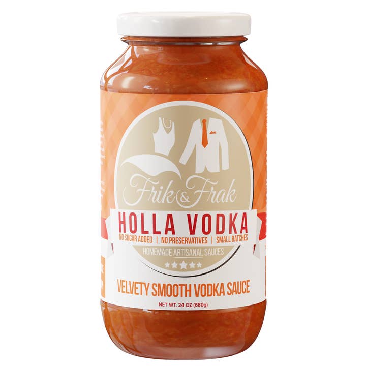 Frik and Frak Foods - Wholesale Pasta Sauce - Holla Vodka! - Velvety Smooth Vodka Sauce