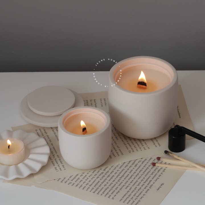 Jeune Home - Wholesale Jar/filled candle - Small custom scented coconut wax candle with wooden wick8