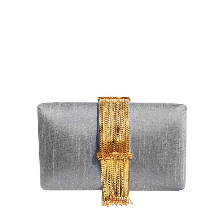 Smoke show Fringe Clutch for wholesale by Simitri