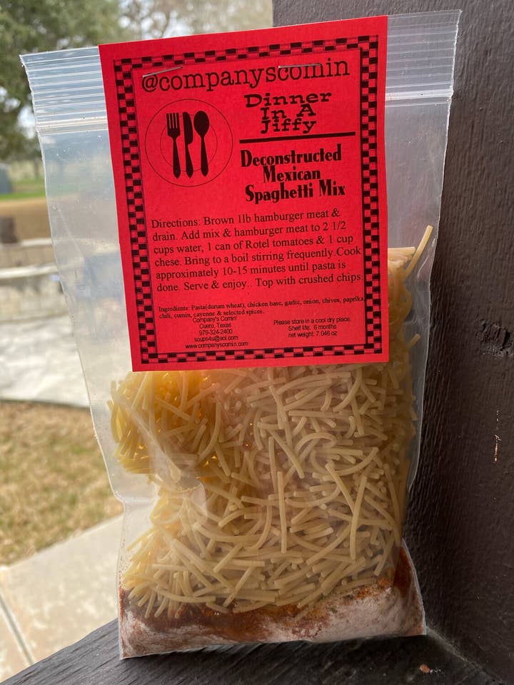 Deconstructed Mexican Spaghetti Mix for wholesale by Company's Comin'
