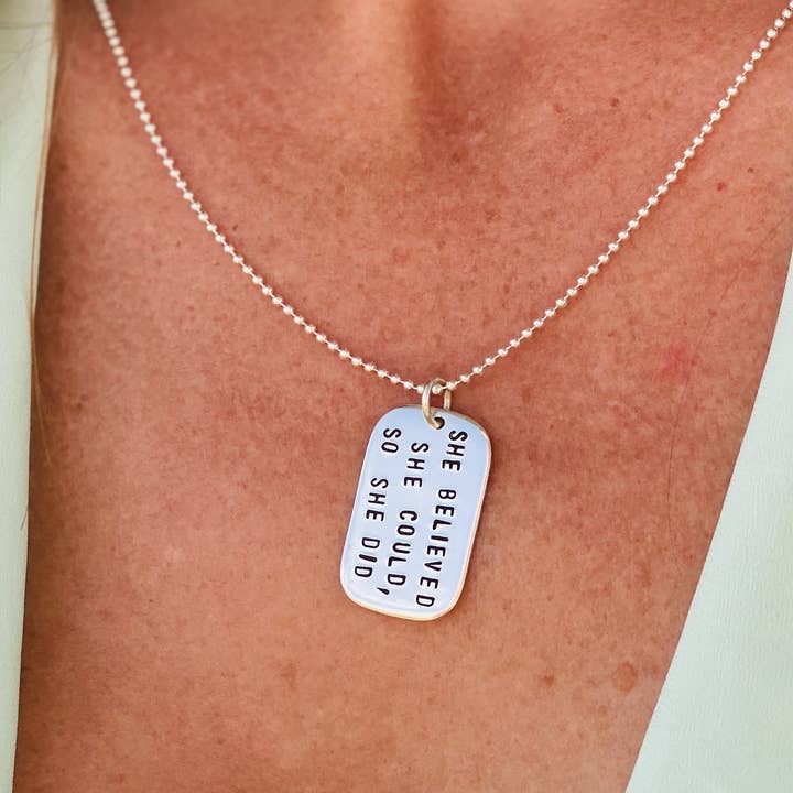 She Believed She Could So She Did Necklace for wholesale by Gogh Jewelry Design