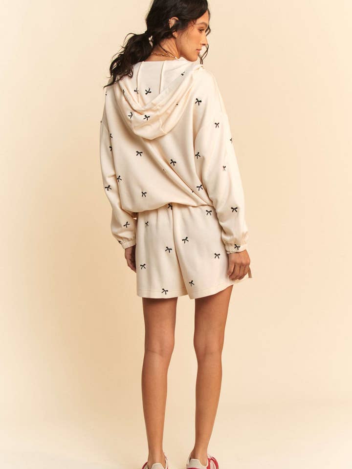 Davi & Dani - Wholesale Hoodie – Women's - RIBBON EMBROIDERY ZIP UP LONG SLEEVE HOODIE JACKET12