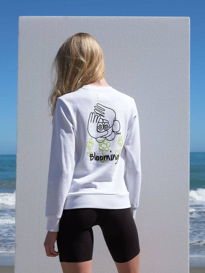 Sweat-shirt imprimé col rond pour la vente par OWN OFF WITH NATURE