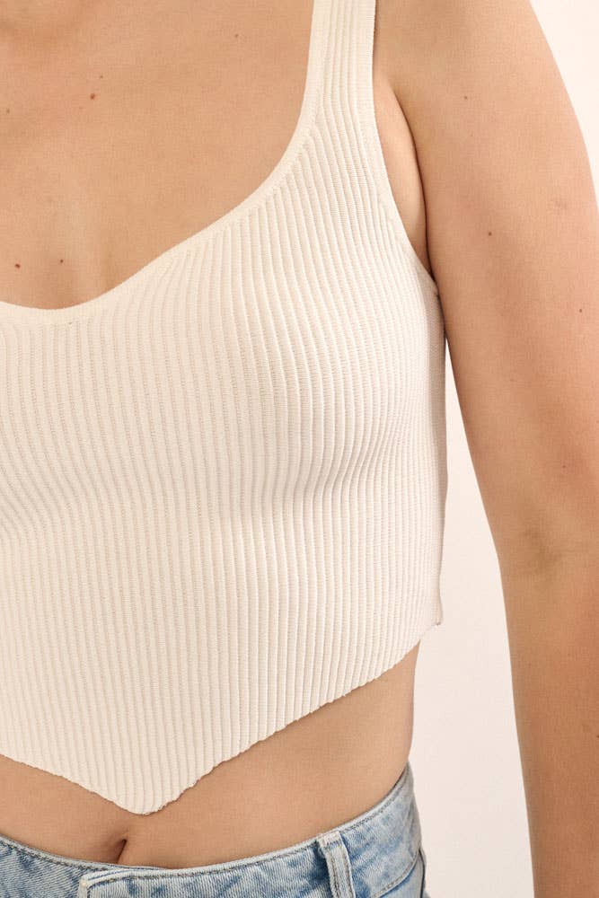 Promesa USA - Vendita all'ingrosso Canotta - Donna - Canotta con scollo rotondo in maglia a costine Shaper Fit29