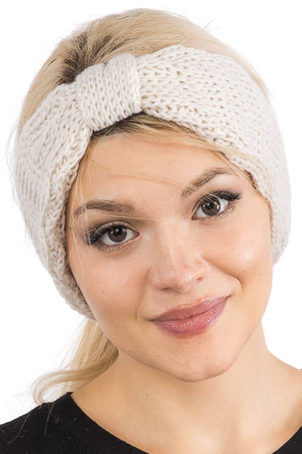 Cap Zone - Wholesale Fashion Headband - Women's - Wavy Zigzag Chevron Stockinette Stitch Ribbed Knit Head Band1